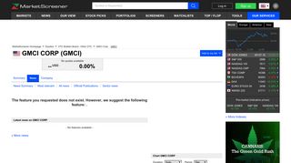 
                            7. GMCI Corp : GMCI Corp share news and information | OTC ...
