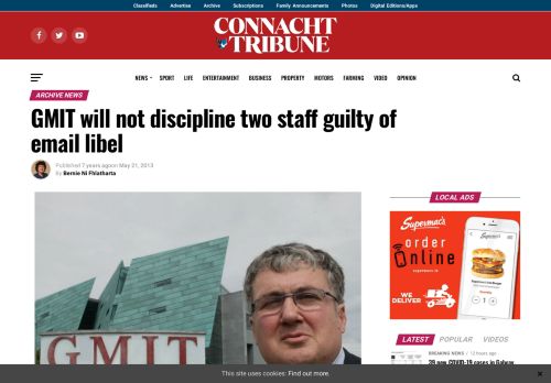
                            7. GMIT will not discipline two staff guilty of email libel - Connacht Tribune