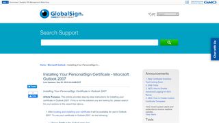 
                            13. GMO GlobalSign | Installing Your PersonalSign Certificate...