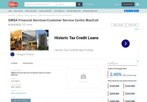 
                            6. GMSA Financial Services:Customer Service Centre MaxiCall (South ...