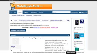 
                            8. Gmx Anmeldung fehlgeschlagen | Handy Forum - Mobilfunk-Talk