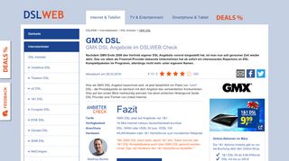 
                            2. GMX DSL : Alle GMX DSL Angebote und Tarife im Detail - DSLWeb