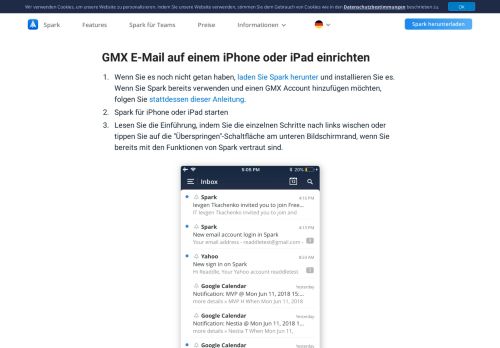 
                            11. GMX Email auf einem iPhone oder iPad hinzufügen | GMX E-Mail auf ...