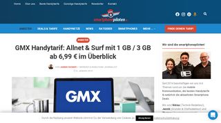 
                            9. GMX Handytarif im Test: Allnet & Surf mit 1 / 3 GB schon ab 4,99 Euro