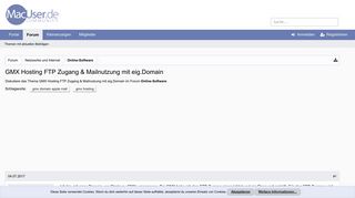 
                            4. GMX Hosting FTP Zugang & Mailnutzung mit eig.Domain | MacUser.de ...