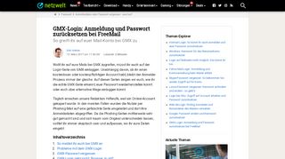 
                            13. GMX-Login | Anmeldung und Passwort zurücksetzen - NETZWELT
