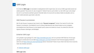 
                            10. GMX Login | Einloggen | Email | Werbefrei | Passwort | Problem