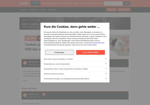 
                            5. GMX Login loeschen? — CHIP-Forum