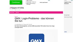 
                            10. GMX: Login-Probleme - das können Sie tun - Heise
