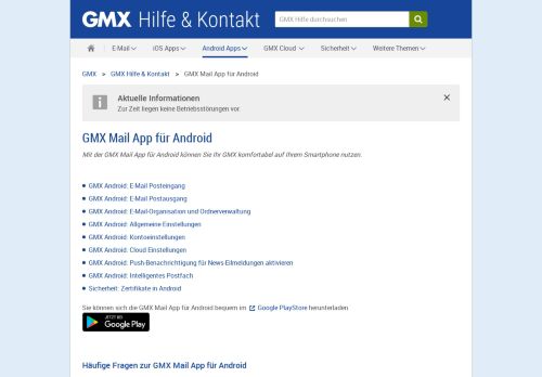
                            2. GMX Mail App für Android - GMX Hilfe