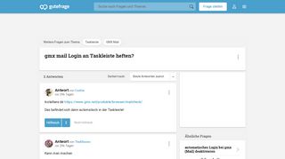 
                            12. gmx mail Login an Taskleiste heften? - Gutefrage