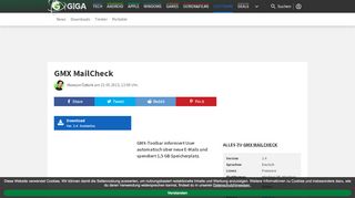 
                            12. GMX MailCheck Download kostenlos - GIGA