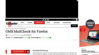 
                            9. GMX MailCheck für Firefox 4.3.5 - Download - COMPUTER BILD