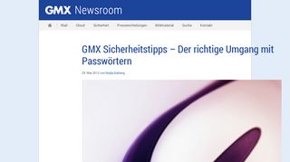 
                            13. GMX Sicherheitstipps - Der richtige Umgang mit Passwörtern