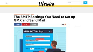 
                            7. GMX SMTP Settings for Sending Mail - Lifewire