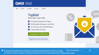 
                            3. GMX TopMail - E-Mail maximal mit dem Alleskönner-Postfach