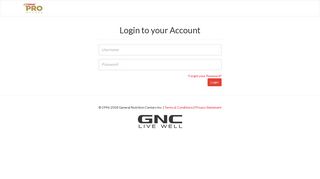 
                            7. GNC Pro Box Portal: Login