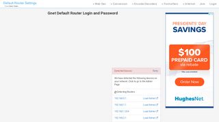 
                            11. Gnet Default Router Login and Password - Clean CSS