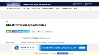 
                            12. GNLD thrives in den of techies - Silicon Valley Business Journal