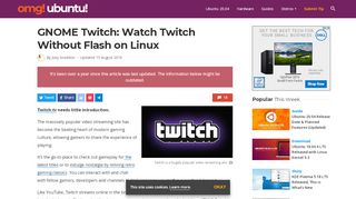 
                            12. GNOME Twitch: Watch Twitch Without Flash on Linux - ...