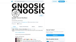 
                            3. Gnoosic - Discover New Music (@Gnoosic) | Twitter