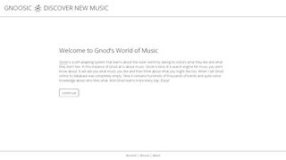 
                            1. Gnoosic - Discover new Music