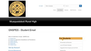
                            8. GNSPES - Student Email | Musquodoboit Rural High