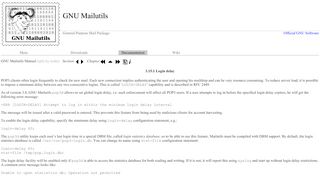 
                            4. GNU Mailutils Manual: Login delay