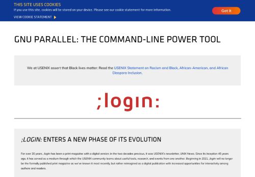 
                            12. GNU Parallel: The Command-Line Power Tool | USENIX