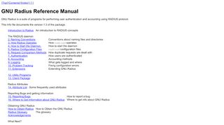 
                            10. GNU Radius Reference Manual: - GNU.org