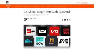 
                            7. Go Ahead, Forget Your Cable Password – Amazon Fire TV