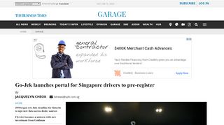
                            11. Go-Jek launches portal for Singapore drivers to pre-register, Garage ...