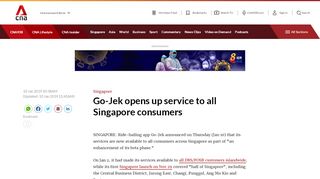 
                            13. Go-Jek opens up service to all Singapore consumers - Channel ...