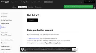 
                            10. Go Live | Ruby - Braintree Developer Documentation