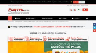 
                            9. Go4gold | PIN Gold Créditos (BoaCompra) - Portal dos Créditos