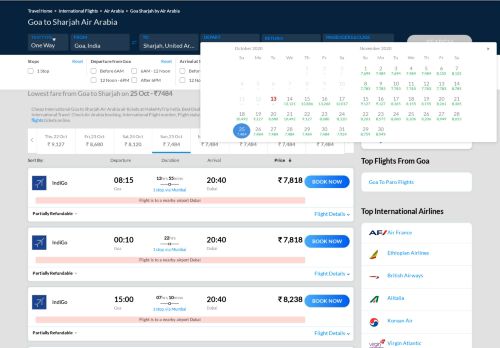 
                            13. Goa to Sharjah Air Arabia Flights, Fare, Status & Time Schedule ...