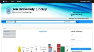 
                            1. Goa University Library catalog