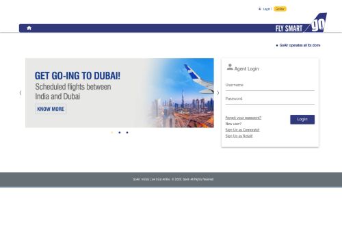 
                            12. GoAir | Airline Tickets and Fares - Agent Login