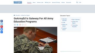 
                            12. GoArmyEd Is Gateway For All Army Education Programs | Military.com