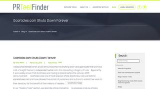 
                            7. Goarticles.com Shuts Down Forever – Prtoolfinder