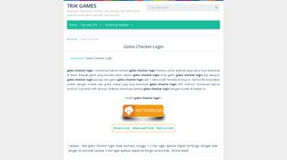 
                            9. Gobis Checker Login | Trik Games
