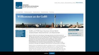 
                            4. GoBS und FOM Open Business School Berlin verabschieden ...