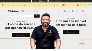 
                            13. GoDaddy Brasil: Sites, registro de domínios e hospedagem