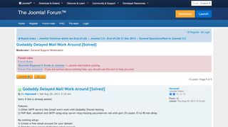 
                            8. Godaddy Delayed Mail Work Around [Solved] - Joomla! Forum ...