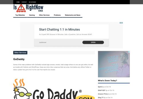 
                            8. GoDaddy | Is Down Right Now USA