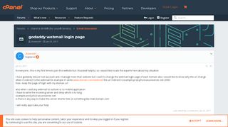 
                            13. godaddy webmail login page | cPanel Forums