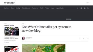 
                            10. GodsWar Online talks pet system in new dev blog - Engadget