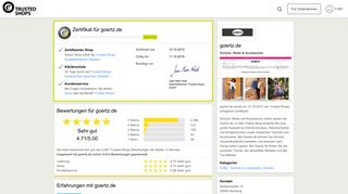 
                            9. goertz.de Bewertungen & Erfahrungen | Trusted Shops