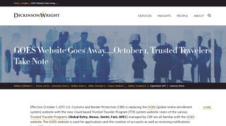 
                            9. GOES Website Goes Away…..October 1, Trusted ... - Dickinson Wright