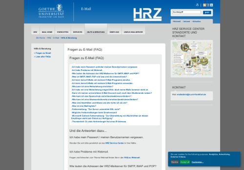 
                            3. Goethe-Universität — Fragen zu E-Mail (FAQ)